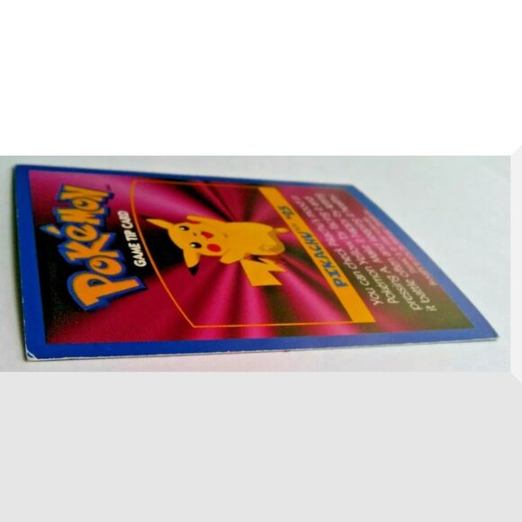 Pokemon Game Tip Card, Kellogg's Canada Cereal 1999, Pikachu #25 - Picture 6 of 7